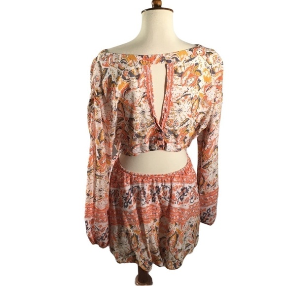 Free People Cut Away Silver Sun Mini Dress - Picture 5 of 9